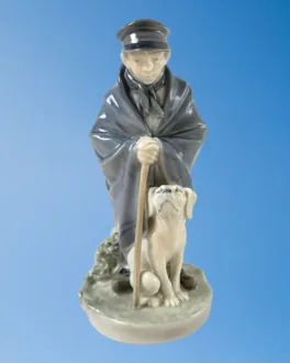 Royal Copenhagen figur Hyrde dreng med sin Hund Nr 782