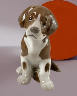Sankt Bernhard hundehvalp fra Bing & Grøndahl figur nr 1926