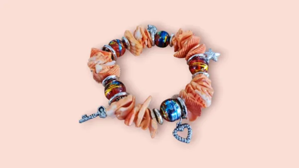 Kystglimt armbånd med turkis og stjerne