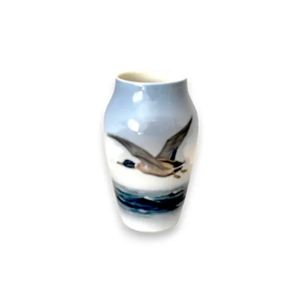 Vase med and der flyver Royal Copenhagen nr. 1087-88-6