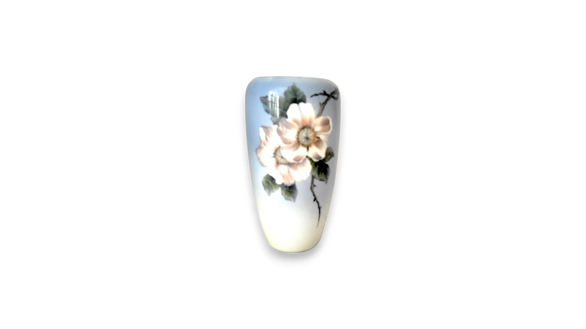 Vase Vildrose med sommerfugl på bagsiden vase no 2630