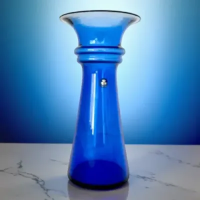 Holmegaard Harmony vase blå mellem størrelse