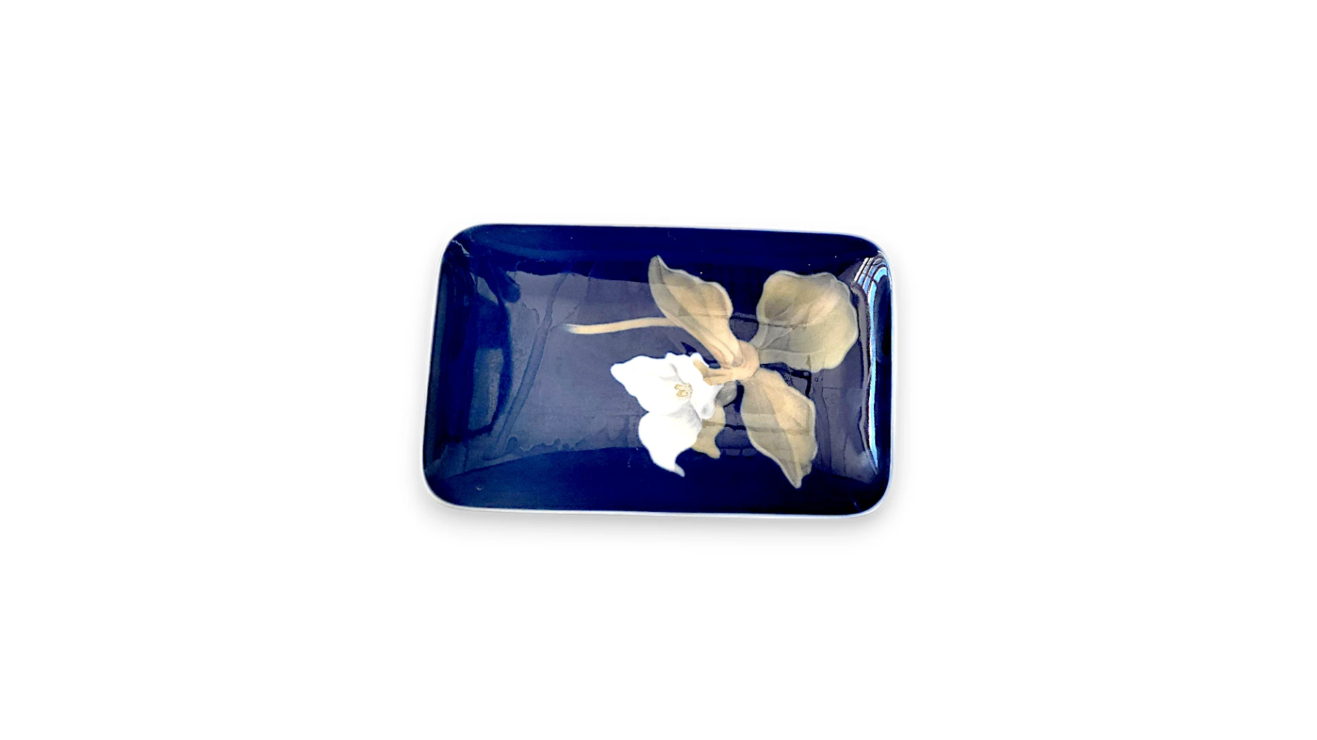 Firkantet skål med blomster Nr. 2835