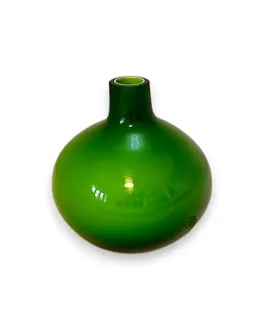 grøn mundblæst lilly glas vase