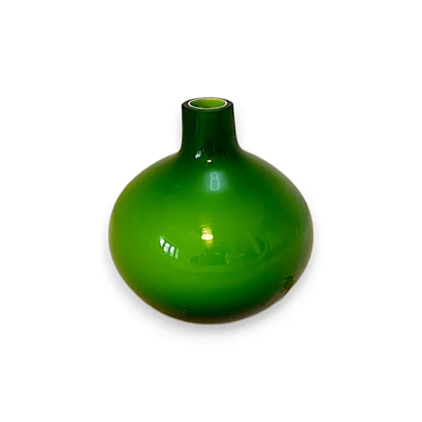 grøn mundblæst lilly glas vase