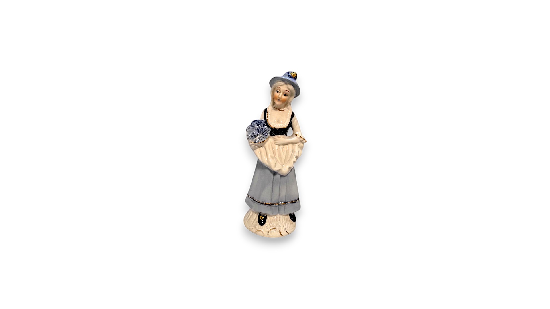 Figur pige med blomster