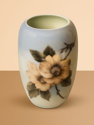 Vase Vildrose med sommerfugl på bagsiden vase no 2630