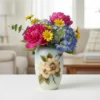 Vase Vildrose med sommerfugl på bagsiden vase no 2630