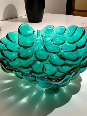 Fransk 20. århundrede drueklase formet grønlig skål