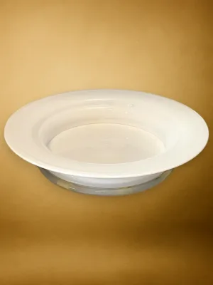 Hvid Holmegaard skål fra kunstner Michael Bang