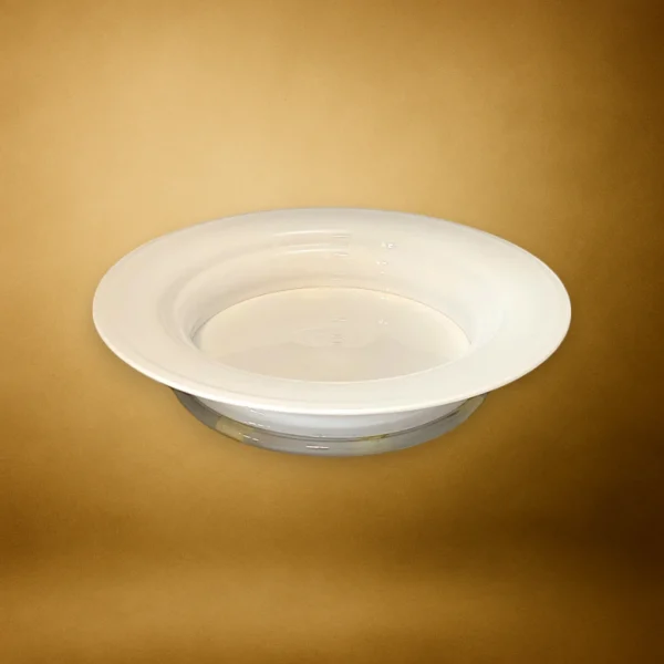 Hvid Holmegaard skål fra kunstner Michael Bang