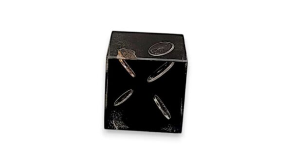 Sjov vintage akryl terning med canadiske mønter fra 1975