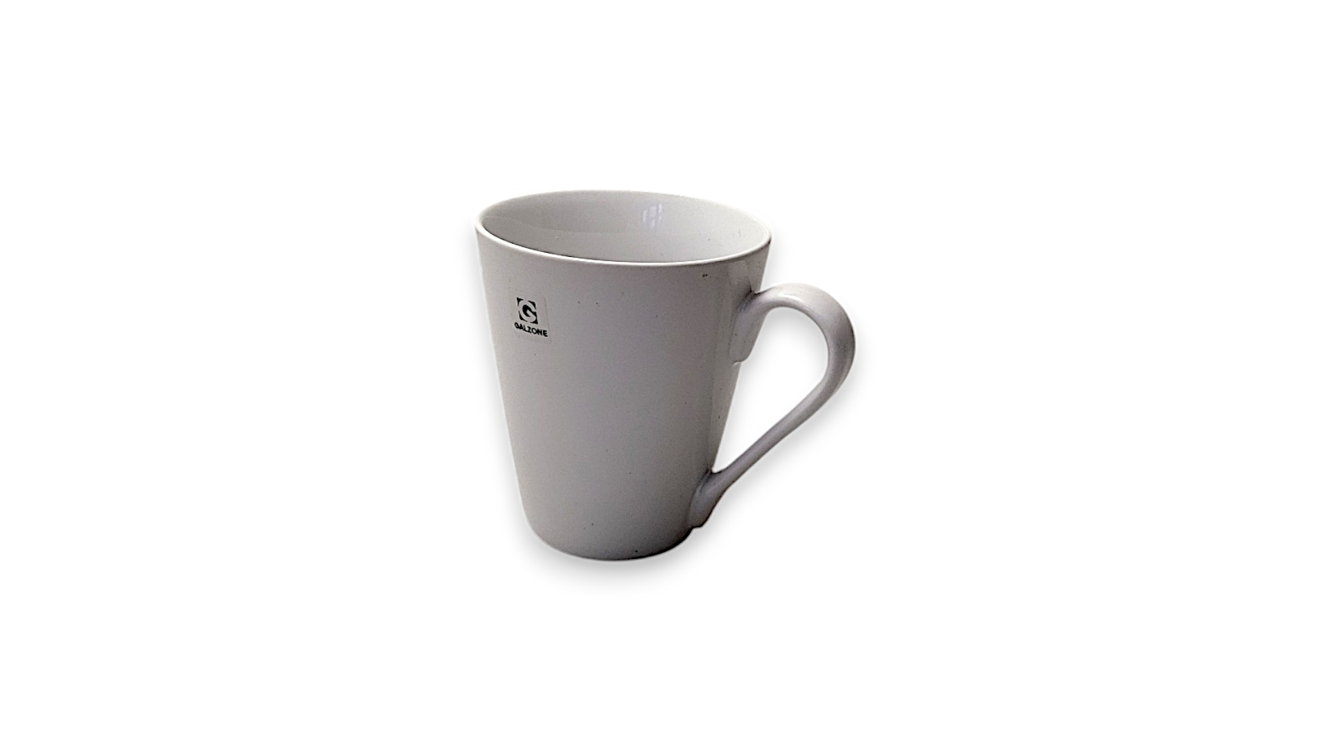 Hvid Porcelænskrus med hank, som man kan dekorere
