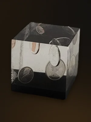 Sjov vintage akryl terning med canadiske