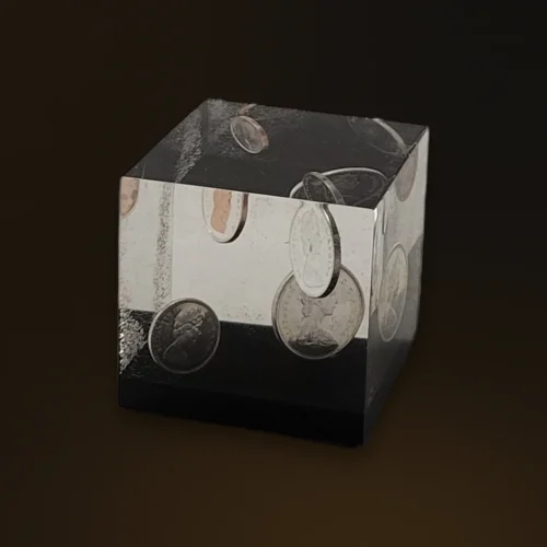 Sjov vintage akryl terning med canadiske