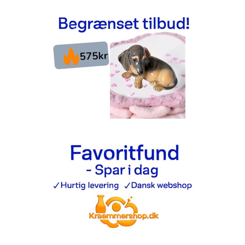 Gravhund- Royal Copenhagen hundefigur nr. 3140
