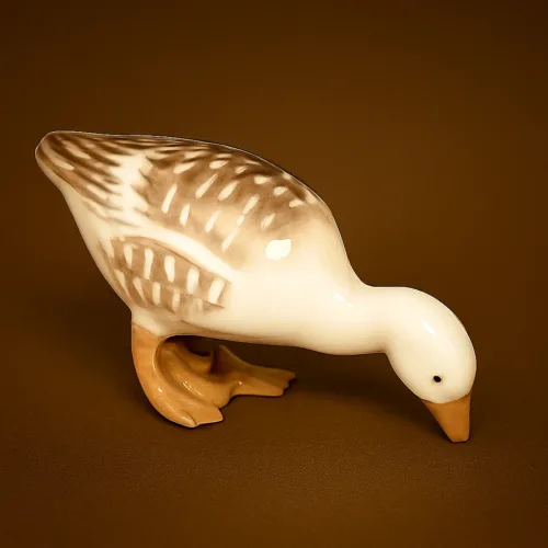 Gås der leder efter mad