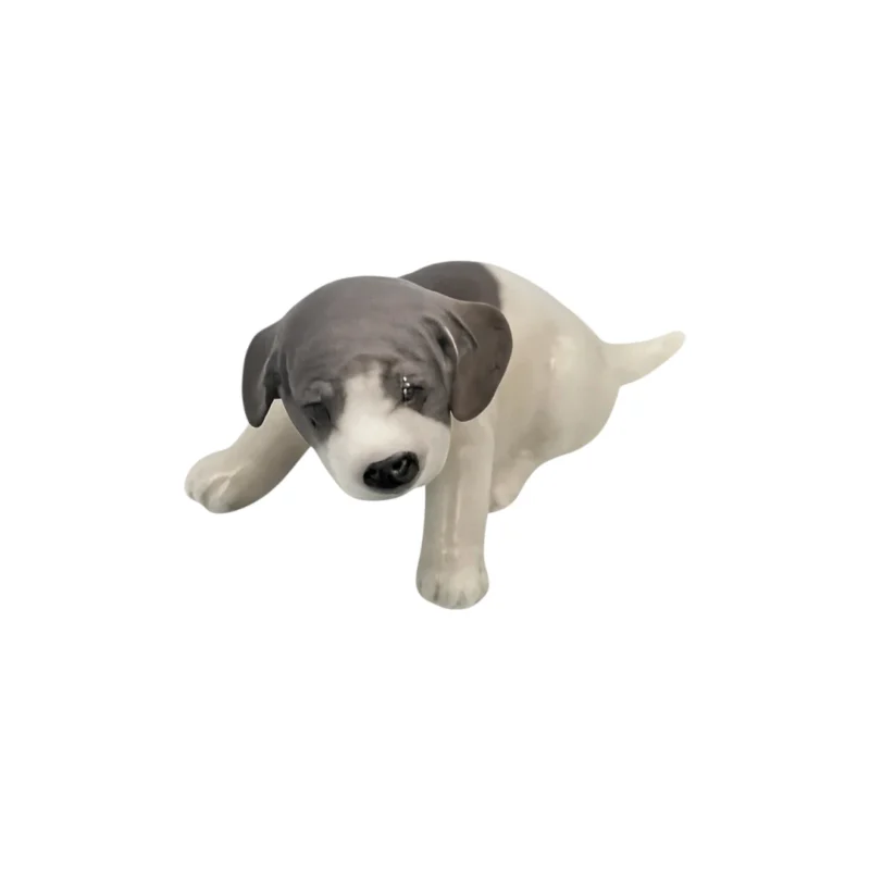 charmerende Royal Copenhagen Figur af Pointer Hvalp No. 1311.