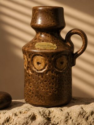 Håndlavet keramik vase/kande fra Løvmose