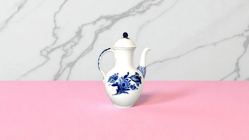 Blå blomst kaffekande-