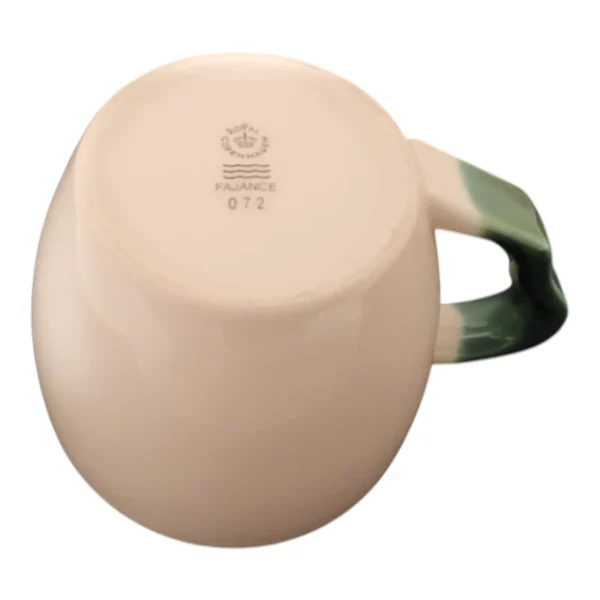 hvid kop med grøn hank-Royal copenhagen