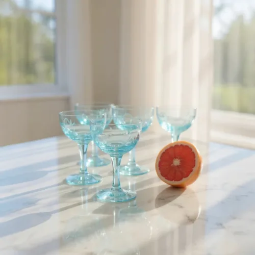 Eksklusivt Turkis Glas til Elegant Borddækning