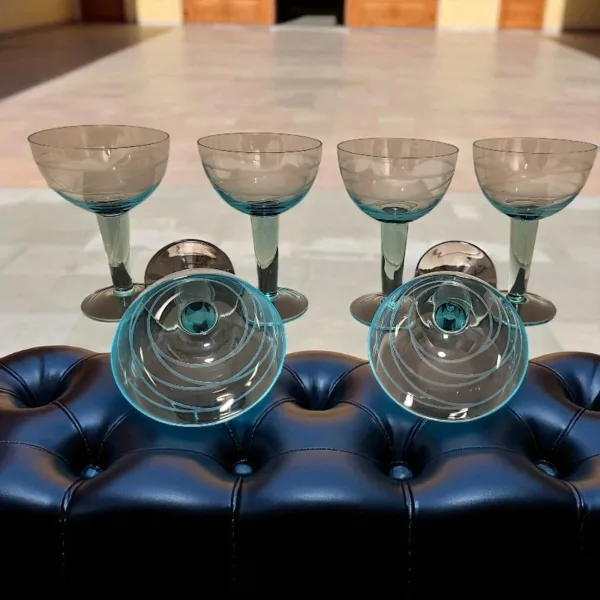 Elegante turkis corktal glas