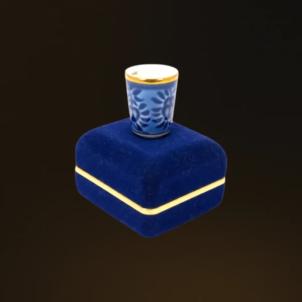 Bing & Grøndahl Fingerbøl i blå velour æske 9579