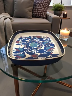 Stor RC Fajance Tenera Fad med Fugle – fra Royal Copenhagen nr 144-2885