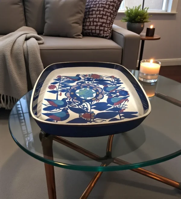 Stor RC Fajance Tenera Fad med Fugle – fra Royal Copenhagen nr 144-2885