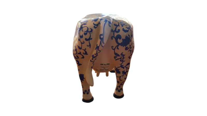 2000 Cow Parade Figur Kina Ko 9167 Blå og Hvid Sparebøsse