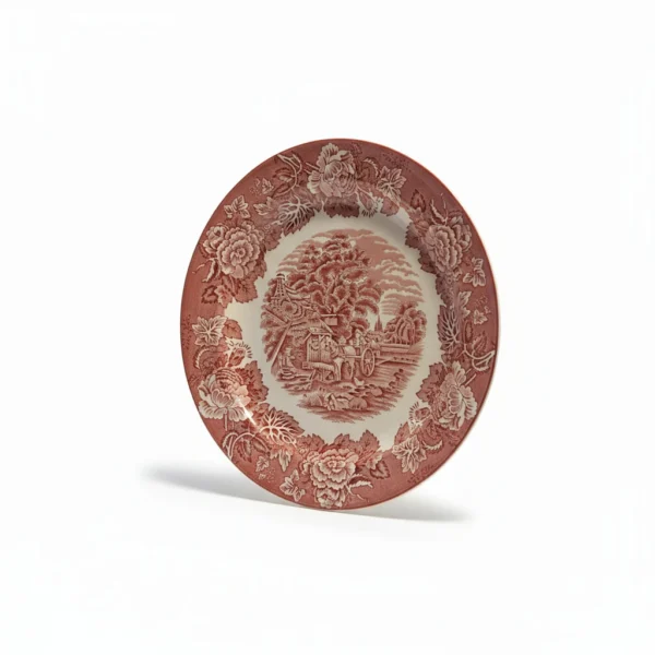 Engelsk fajance Enoch Woods English scenery tallerken 20 cm