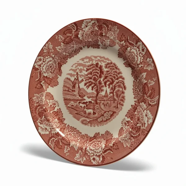 Engelsk fajance Enoch Woods English scenery tallerken 23 cm