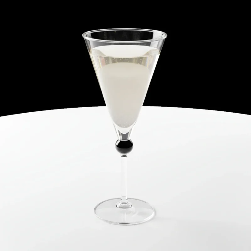 Monte Carlo Cocktail glas, sort knap. Michael Bang Holmegaard