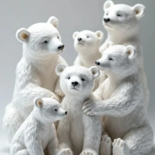 flere forskellige isbjørne-