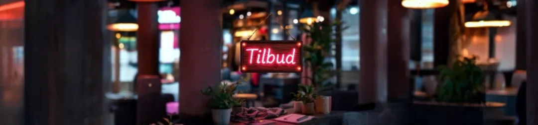 tilbuds skilt-