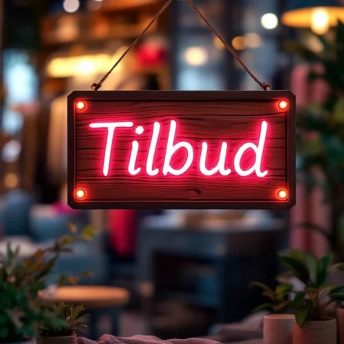 tilbuds skilt-