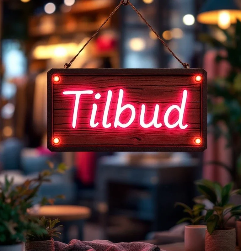 tilbuds skilt-