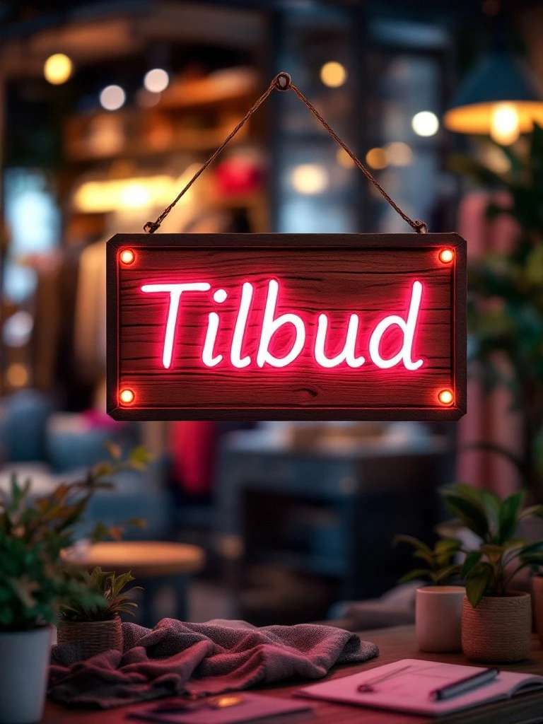tilbuds skilt-
