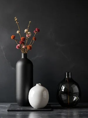 flere forskellige vaser-