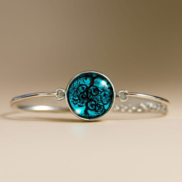 Turkis smykkesæt med måne og elegance