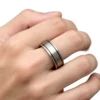 Stilringsbåndet med børstet metalfinish
