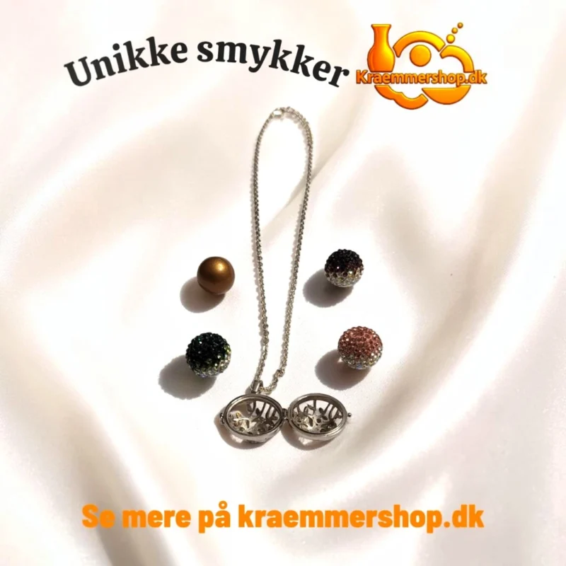 halskæde med forskellige sten
