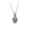 Hamsa-halskæde med blå øje-symbol