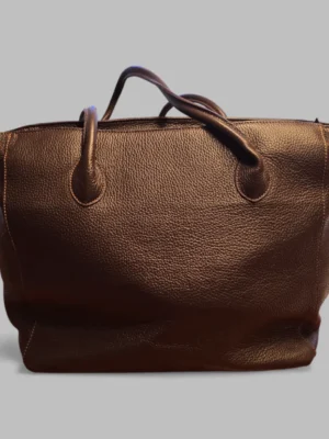 Italiensk lædertaske Maxima Milano brun skuldertaske forside