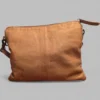 Elegant Lysebrun læder skuldertaske Depeche –