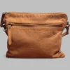Elegant Lysebrun læder skuldertaske Depeche – -bagside