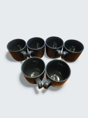 Kähler Hammershøi Krus – 6 stk. i antracitgrå porcelæn