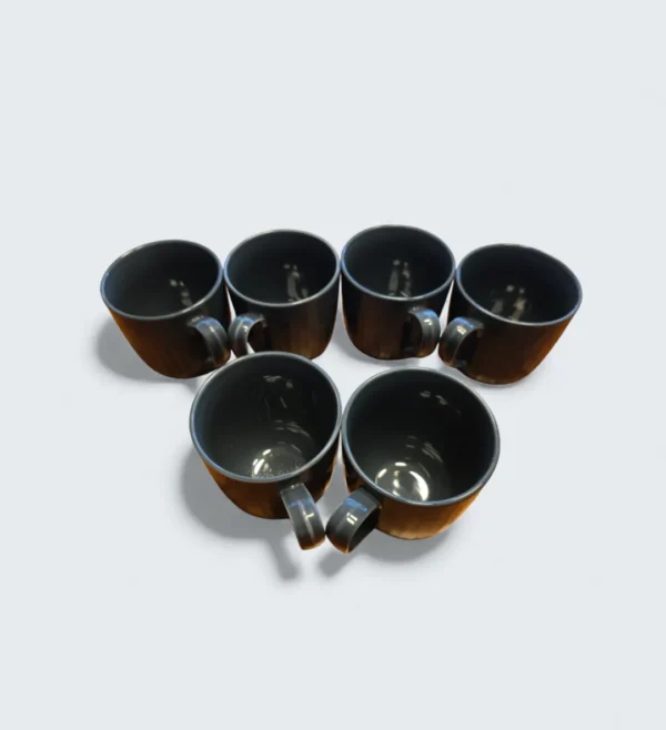 Kähler Hammershøi Krus – 6 stk. i antracitgrå porcelæn