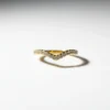 Ring med kubiske zirkonsten Guldbelagt – Liora (EU str. 54)